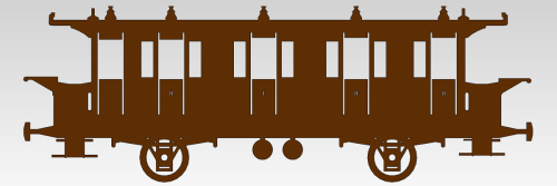 Crampton Lokomotive "Die Pfalz" Waggon